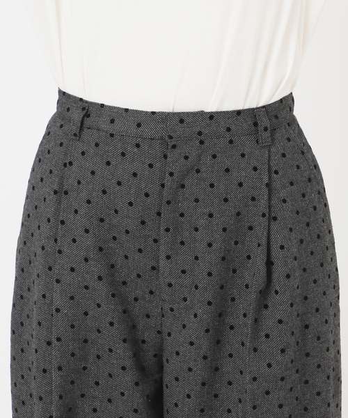 B.C STOCK（ベーセーストック）の「手洗い可 / ツイルドットフォルムパンツ（スラックス・レディース・チャコールグレー/ブラウン・SMALL/MEDIUM）」の20枚目の写真