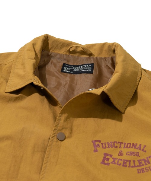 CUBE SUGAR（キューブシュガー）の「CUBE SUGAR/キューブシュガー　ナイロンワッシャー Backプリント コーチJK（ブルゾン・レディース・マスタード/ブラック/グリーン・FREE）」の5枚目の写真