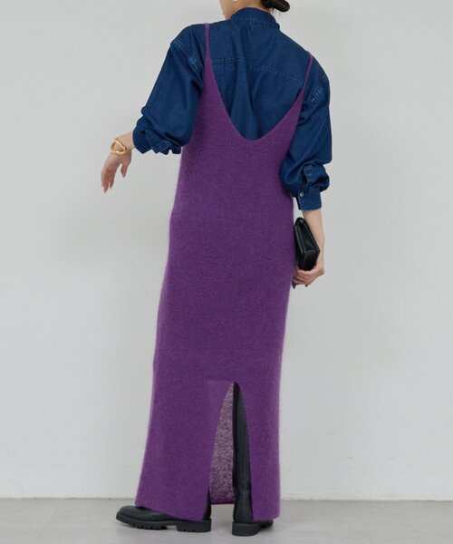 セール】【比留川游さんコラボ】シアーニットキャミワンピース