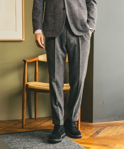 GLOBAL WORK（グローバルワーク）の「ウールブレンドパンツ/Salon de GW/581180（スラックス・メンズ・ネイビー/ブラウン/グレー・SMALL/MEDIUM/LARGE/X-LARGE）」の2枚目の写真