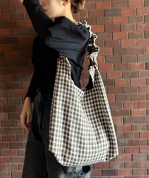 KOBE LETTUCE（コウベレタス）の「[ yuiさんコラボ ] 選べる2タイプトートバッグ[B158J]（トートバッグ・レディース・ブラウン・F）」の14枚目の写真