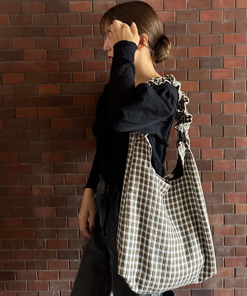 KOBE LETTUCE（コウベレタス）の「[ yuiさんコラボ ] 選べる2タイプトートバッグ[B158J]（トートバッグ・レディース・ブラウン・F）」の2枚目の写真