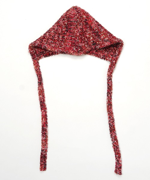 MAISON SPECIAL（メゾンスペシャル）の「Melange Balaclava/マジマジバラクラバ（ニットキャップ/ビーニー・レディース・ブラック/レッド/ブルー・FREE）」の4枚目の写真