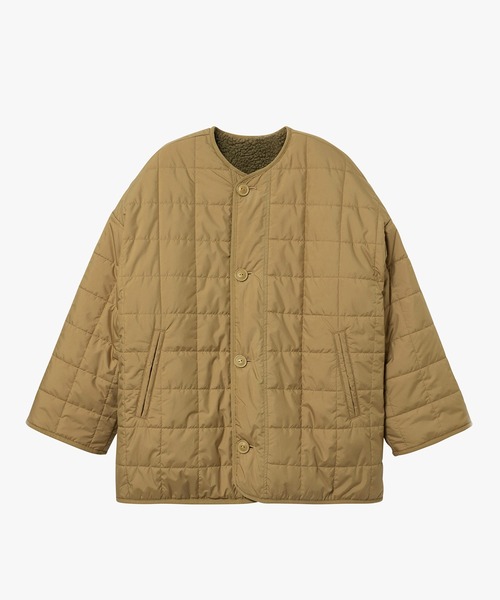 AIGLE（エーグル）の「撥水 リバーシブル キルティングボア シェルパジャケット（ブルゾン・レディース・カーキ/ダークネイビー・L/S/M/XS）」の10枚目の写真