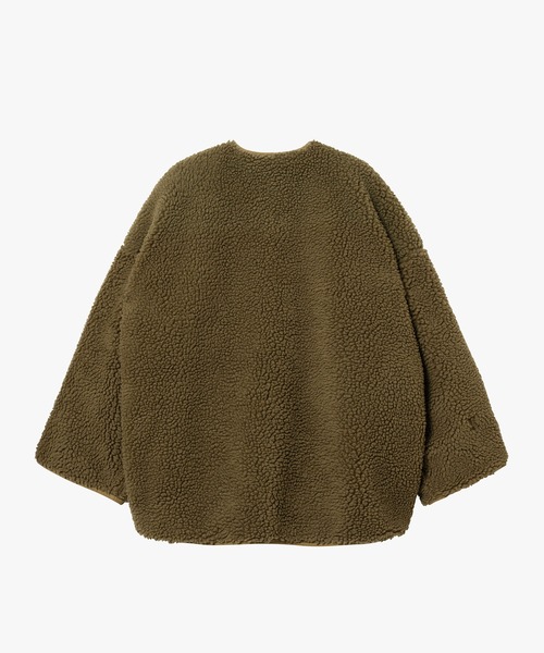 AIGLE（エーグル）の「撥水 リバーシブル キルティングボア シェルパジャケット（ブルゾン・レディース・カーキ/ダークネイビー・L/S/M/XS）」の13枚目の写真