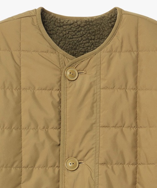 AIGLE（エーグル）の「撥水 リバーシブル キルティングボア シェルパジャケット（ブルゾン・レディース・カーキ/ダークネイビー・L/S/M/XS）」の14枚目の写真