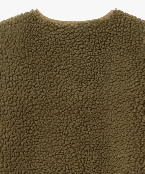 AIGLE（エーグル）の「撥水 リバーシブル キルティングボア シェルパジャケット（ブルゾン・レディース・カーキ/ダークネイビー・L/S/M/XS）」の20枚目の写真