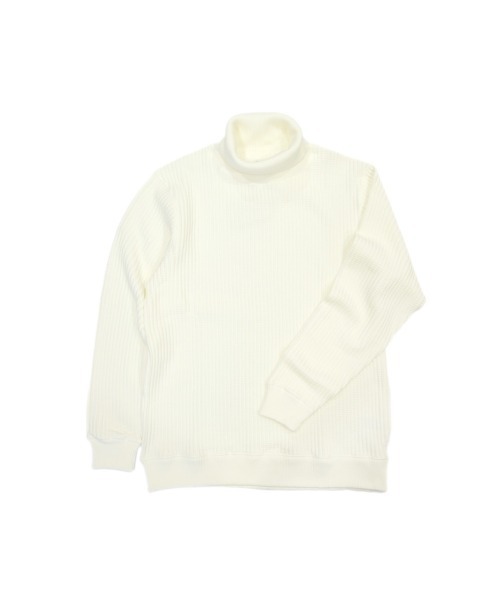 JEMORGAN(ジェーイーモーガン)の「JEMORGAN ビッグワッフルタートルネック(Tシャツ/カットソー・メンズ・オフホワイト/ヘザーチャコール/ブラック・L/M)」の1枚目の写真