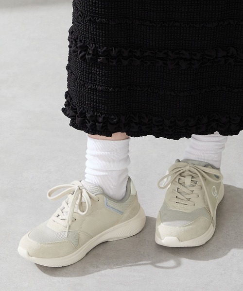 セール】軽量 サイドロゴ メッシュ スニーカー /OT3784（スニーカー