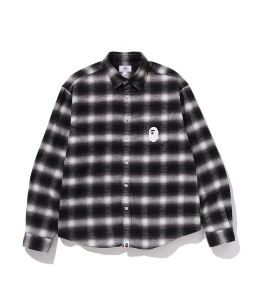 A BATHING APE（アベイシングエイプ）の「BLOCK CHECK RELAXED FIT SHIRT（シャツ/ブラウス・メンズ・ネイビー/レッド/グレー・MEDIUM/X-LARGE/SMALL/XX-LARGE/LARGE）」の2枚目の写真