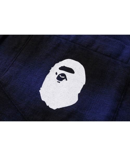 A BATHING APE（アベイシングエイプ）の「BLOCK CHECK RELAXED FIT SHIRT（シャツ/ブラウス・メンズ・ネイビー/レッド/グレー・MEDIUM/X-LARGE/SMALL/XX-LARGE/LARGE）」の8枚目の写真