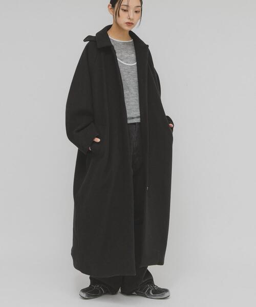 ステンカラーコクーンロングコート（ステンカラーコート）｜KBF