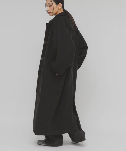 セール】ステンカラーコクーンロングコート（ステンカラーコート