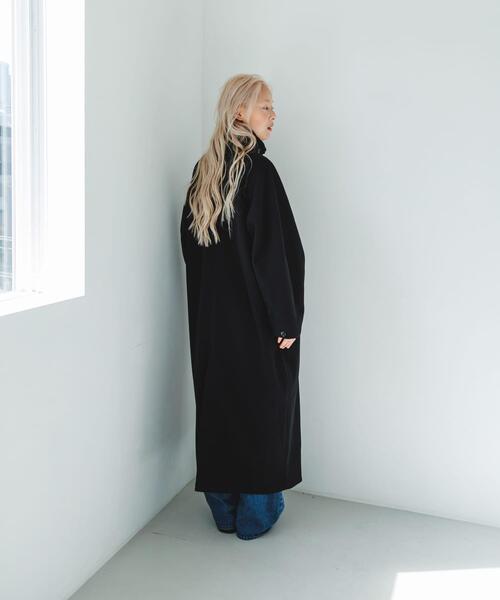 ステンカラーコクーンロングコート（ステンカラーコート）｜KBF