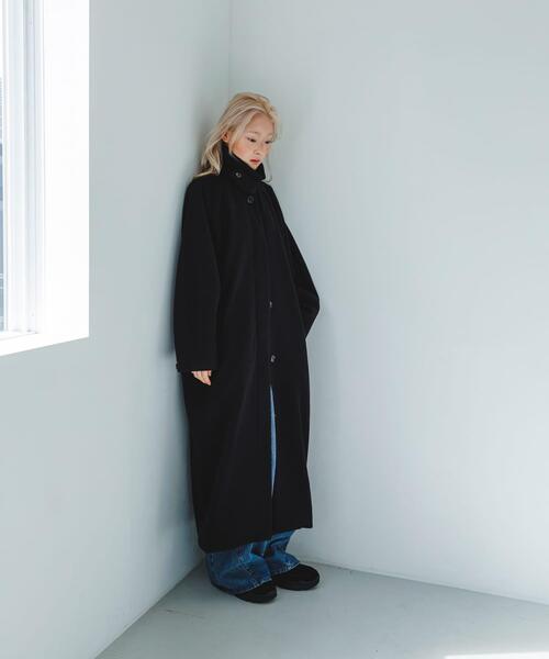 ステンカラーコクーンロングコート（ステンカラーコート）｜KBF