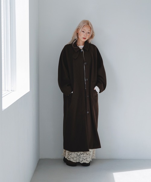 数回着用　美品　YONFA コクーンロングリバーコート　チャコールグレー yonfa ヨンファ コクーンリバーコート 新品 - メルカリ