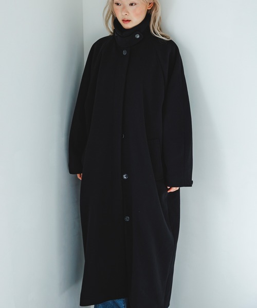 ステンカラーコクーンロングコート（ステンカラーコート）｜KBF