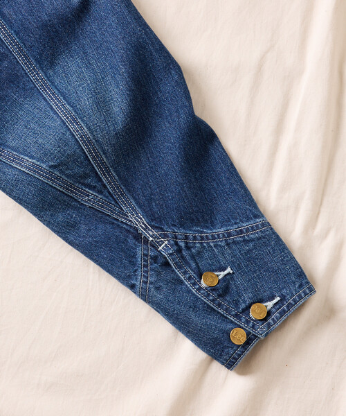 FREAK'S STORE（フリークスストア）の「Lee × FREAK'S STORE/リー 別注 LOCO JACKET/別注 ロコジャケット/カバーオール（カバーオール・レディース・ネイビー/サックスブルー/その他・ﾌﾘ-）」の18枚目の写真