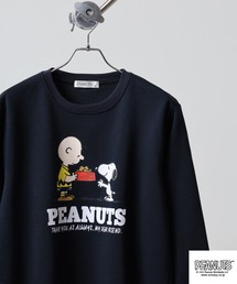 PEANUTS プリント裏起毛トレーナー