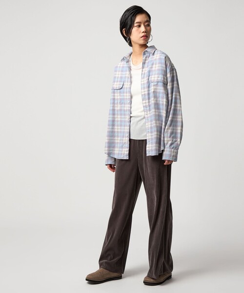 CITEN（シテン）の「＜CITEN＞ダブルポケットチェックシャツ（シャツ/ブラウス・メンズ・ライトブルー・M/S/L）」の4枚目の写真