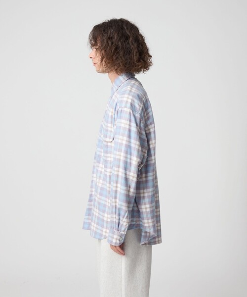 CITEN（シテン）の「＜CITEN＞ダブルポケットチェックシャツ（シャツ/ブラウス・メンズ・ライトブルー・M/S/L）」の8枚目の写真
