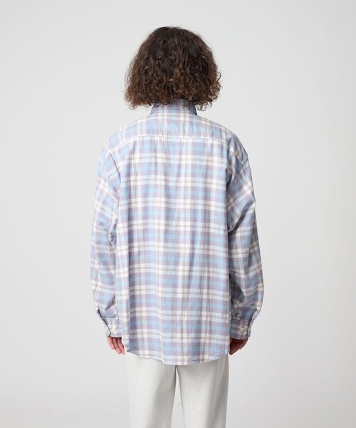 CITEN（シテン）の「＜CITEN＞ダブルポケットチェックシャツ（シャツ/ブラウス・メンズ・ライトブルー・M/S/L）」の9枚目の写真