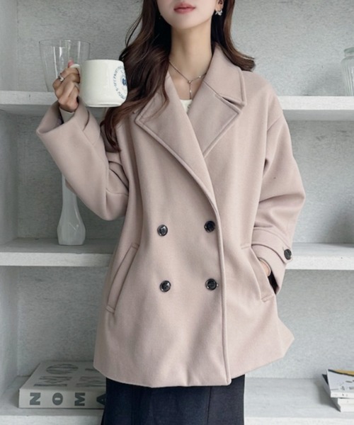 セール】【8色展開】活躍期待のウールタッチ オーバーPコート