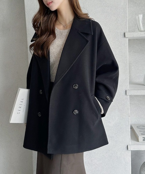 セール】【8色展開】活躍期待のウールタッチ オーバーPコート