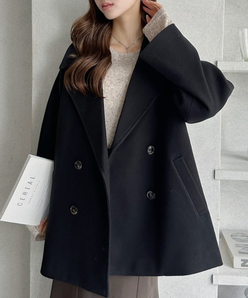 セール】【8色展開】活躍期待のウールタッチ オーバーPコート
