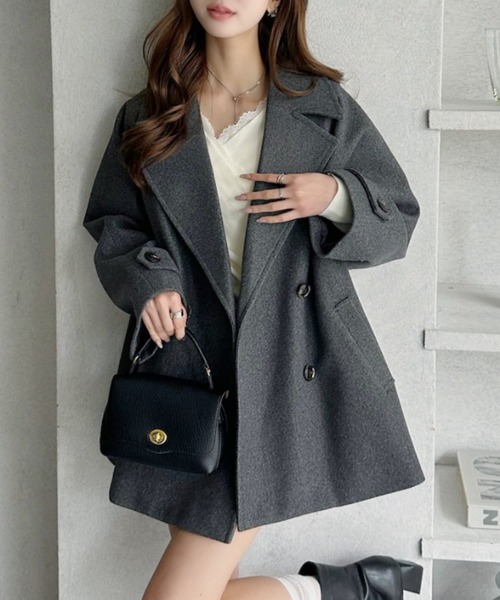 【美品】ビーディングハート　ウールコート　オリーブ コート | BEATING HEART (Women)/ビーティングハート | 三越伊勢丹