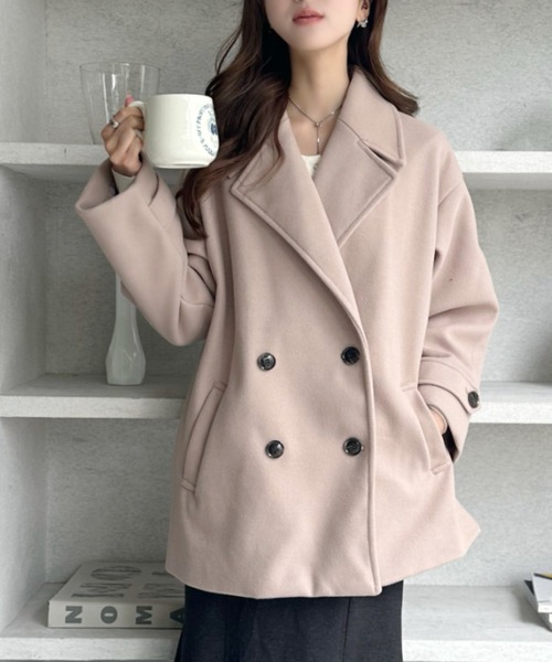 セール】【8色展開】活躍期待のウールタッチ オーバーPコート