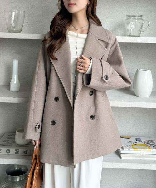 セール】【8色展開】活躍期待のウールタッチ オーバーPコート