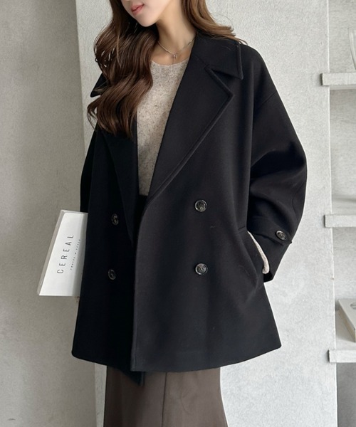 セール】【8色展開】活躍期待のウールタッチ オーバーPコート