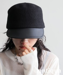 antiqua（アンティカ）の「異素材切替 ウールキャップ（キャップ）」