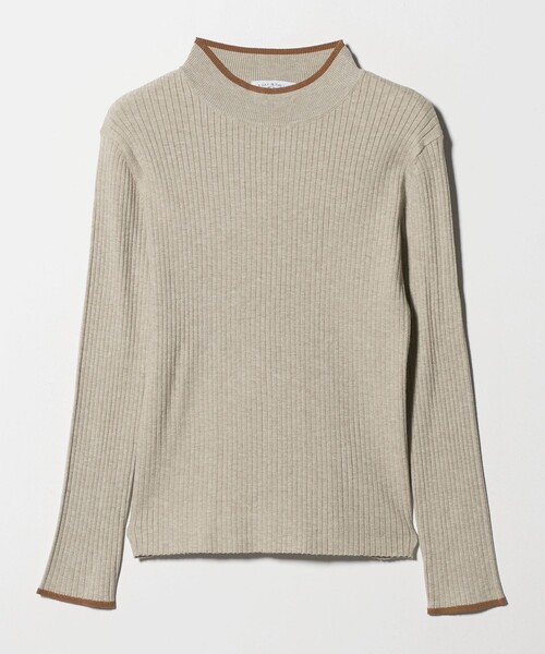 A DAY IN THE LIFE UNITED ARROWS(アデイインザライフユナイテッドアローズ)の「リブ バイカラー ハイネックニット ‐ウォッシャブル‐ <A DAY IN THE LIFE>(ニット/セーター・レディース・ライトグレー/ベージュ/ケリーグリーン/オフホワイト/ブラック・FREE)」の1枚目の写真