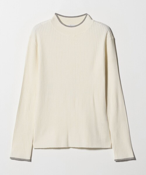 A DAY IN THE LIFE UNITED ARROWS(アデイインザライフユナイテッドアローズ)の「リブ バイカラー ハイネックニット ‐ウォッシャブル‐ <A DAY IN THE LIFE>(ニット/セーター・レディース・ライトグレー/ベージュ/ケリーグリーン/オフホワイト/ブラック・FREE)」の3枚目の写真