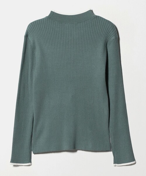 セール】リブ バイカラー ハイネックニット ‐ウォッシャブル‐ ＜A DAY