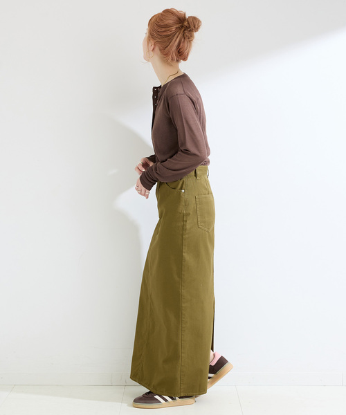 B.C STOCK(ベーセーストック)の「《追加》【WEB限定】手洗い可 / シアーニットヘンリープルオーバー(ニット/セーター・レディース・ブラウン/ピンク/ブラック・FREE)」の20枚目の写真