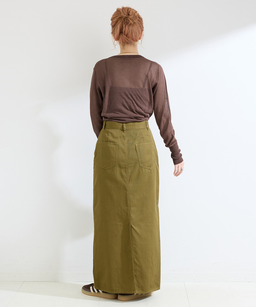 B.C STOCK(ベーセーストック)の「《追加》【WEB限定】手洗い可 / シアーニットヘンリープルオーバー(ニット/セーター・レディース・ブラウン/ピンク/ブラック・FREE)」の21枚目の写真