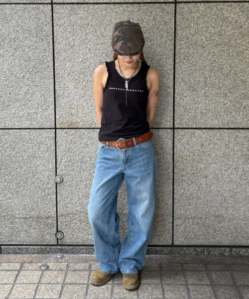 Oriens JOURNAL STANDARD(オリエンス ジャーナルスタンダード)の「《追加》ワイドベーシックデニム(デニムパンツ・レディース・ブルー系その他/ブラック・36/38)」の11枚目の写真