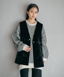 LEPSIM | リバーシブルボアフェイクレザーベスト 598317(ベスト)