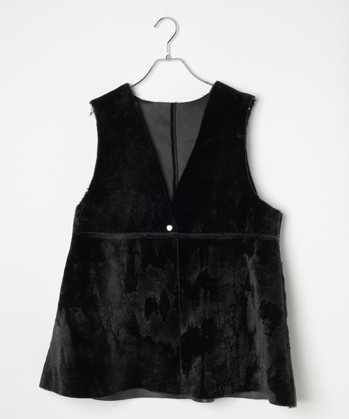 リバーシブルボアフェイクレザーベスト 598317（ベスト）｜LEPSIM