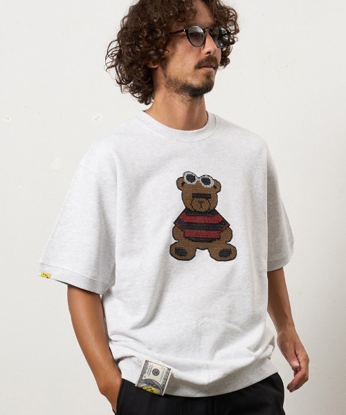 STUD MUFFIN(スタッドマフィン)の「mt10073-8ozフレンチテリー カートベアシークイン SSシャツ プルオーバー Tシャツ(614-02872)(Tシャツ/カットソー・メンズ・ミント/ブラック/アッシュ・2/3/4)」の7枚目の写真