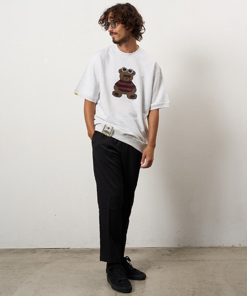 STUD MUFFIN(スタッドマフィン)の「mt10073-8ozフレンチテリー カートベアシークイン SSシャツ プルオーバー Tシャツ(614-02872)(Tシャツ/カットソー・メンズ・ミント/ブラック/アッシュ・2/3/4)」の10枚目の写真
