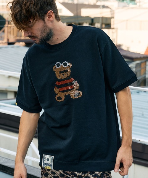 STUD MUFFIN(スタッドマフィン)の「mt10073-8ozフレンチテリー カートベアシークイン SSシャツ プルオーバー Tシャツ(614-02872)(Tシャツ/カットソー・メンズ・ミント/ブラック/アッシュ・2/3/4)」の12枚目の写真