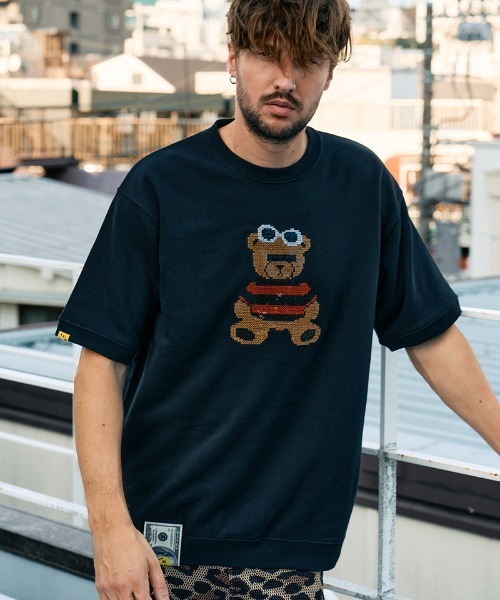 STUD MUFFIN(スタッドマフィン)の「mt10073-8ozフレンチテリー カートベアシークイン SSシャツ プルオーバー Tシャツ(614-02872)(Tシャツ/カットソー・メンズ・ミント/ブラック/アッシュ・2/3/4)」の13枚目の写真