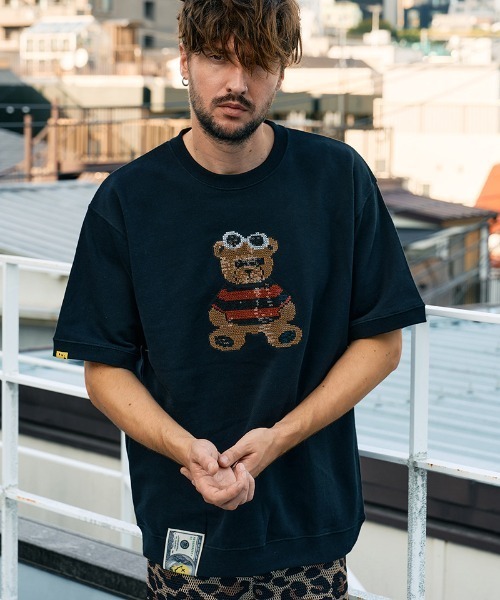 STUD MUFFIN(スタッドマフィン)の「mt10073-8ozフレンチテリー カートベアシークイン SSシャツ プルオーバー Tシャツ(614-02872)(Tシャツ/カットソー・メンズ・ミント/ブラック/アッシュ・2/3/4)」の14枚目の写真