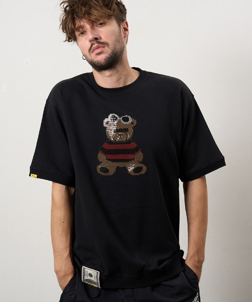 STUD MUFFIN(スタッドマフィン)の「mt10073-8ozフレンチテリー カートベアシークイン SSシャツ プルオーバー Tシャツ(614-02872)(Tシャツ/カットソー・メンズ・ミント/ブラック/アッシュ・2/3/4)」の15枚目の写真