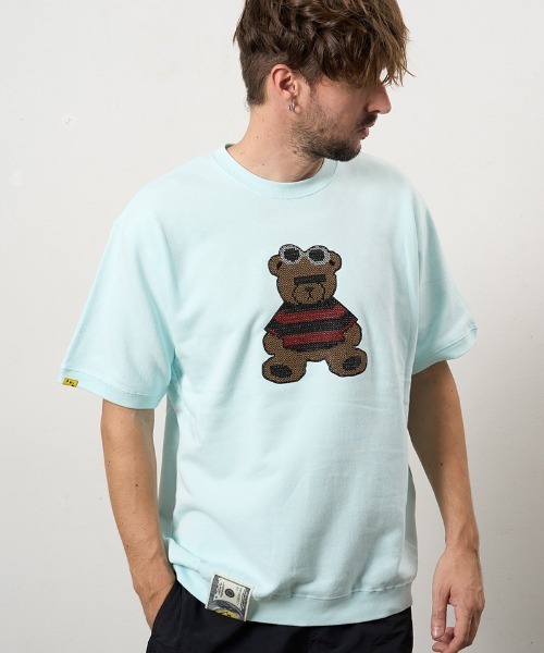 STUD MUFFIN(スタッドマフィン)の「mt10073-8ozフレンチテリー カートベアシークイン SSシャツ プルオーバー Tシャツ(614-02872)(Tシャツ/カットソー・メンズ・ミント/ブラック/アッシュ・2/3/4)」の21枚目の写真