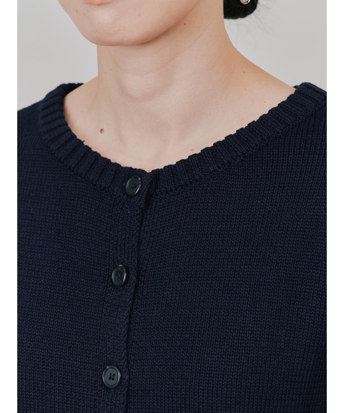 DOLLUPOOPS（ドールアップウップス）の「ポイントポップコーンマルチボーダーニットカーディガン（カーディガン/ボレロ・レディース・オレンジ/ライトグレー/ダークネイビー・38）」の14枚目の写真